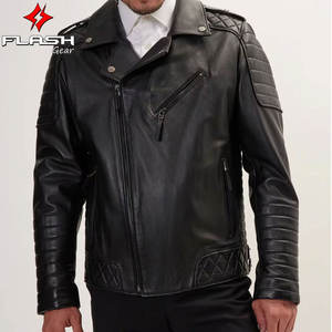 Nouvelle arrivée, veste en cuir matelassée de qualité supérieure, style moto, Falcon, vêtements de moto élégants, vêtements d'extérieur pour hommes, service OEM personnalisable - Product Image 5