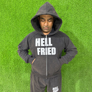 2025 Unisex Lightweight Breathable Elastic Fleece Plus Size Streetwear Hoodie Sweatpants <b>Jogger</b> Sets 2 Piece Winter Sweatsuits - Product Image 4