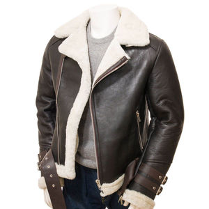 2025 <b>New</b> arrival Wholesale Price Men's Attractive Regular Fit High Quality Winter Warm Thin Thickness Leather Fashion jacket - Product Image 3