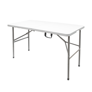 Tavolo Rettangolare Pieghevole in HDPE 122x61x74 cm. Colore Bianco - Product Image 1