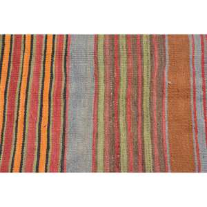 พรมขนแกะสีน้ำตาลส้มแบบดั้งเดิมขนาด3.8x8.6ฟุตสไตล์วินเทจแบบตุรกีสี่เหลี่ยมผืนใหญ่ดีไซน์แบบเย็บปะต่อกันเป็นช่องขนาด9x12 - Product Image 5