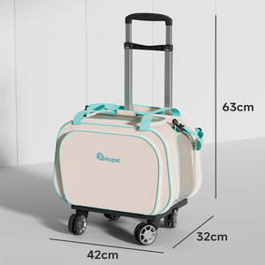 ELEVE Classic Style Extendable <b>Pet</b> <b>Carrier</b> Bag Solid Oxford Breathable Mesh Front Back Expansion Portable Cat Dog Travel Bag - Product Image 4