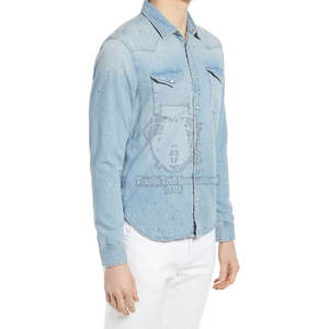 ผู้จัดจำหน่ายที่ดีที่สุด ราคาแข่งขัน สินค้ามาใหม่ ดีไซน์โดดเด่น คุณภาพเยี่ยม ดีไซน์น้ำหนักเบา เสื้อเชิ้ตยีนส์ผู้ชาย - Product Image 5