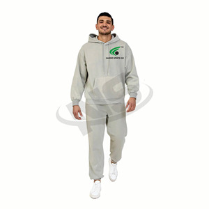 Survêtement pour hommes à prix abordable Sweat à capuche et jogging avec logo personnalisé Combinaison d'entraînement d'échauffement deux pièces Vente en gros de vêtements de sport - Product Image 1