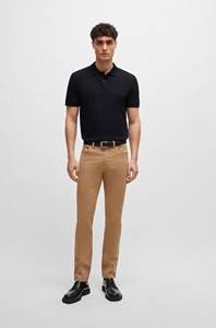 T-shirt polo avec logo personnalisé T-shirt polo en coton respirant à séchage rapide en couleur noire T-shirt polo - Product Image 3