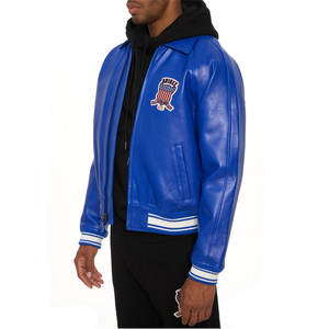 Chaqueta de béisbol universitaria personalizada para hombre, fabricante OEM, lana y cuero PU, estilo universitario, disponible en pedidos al por mayor - Product Image 5