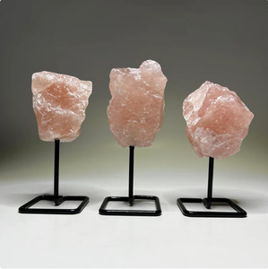 คริสตัลพลอยเทอร์โรสควอทซ์แบบหยาบประดับบนแท่นโลหะคริสตัลสำหรับตกแต่งบ้าน - Product Image 3