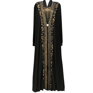 Vêtements musulmans Abaya élégante pour femmes Abaya traditionnelle islamique de base de haute qualité Abaya de Dubaï pour femmes Couleur noire Abaya pour adultes - Product Image 1