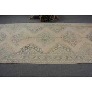 Tapis turc vintage 4,8 x 12,7 pieds, tapis de couloir, tapis rayé gris - Product Image 3