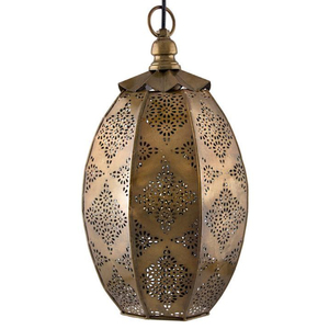 Lámpara Colgante de Hierro Dorado Estilo Marroquí al por Mayor con Trabilla Geométrica para el Hogar y Cualquier Evento - Precio Más Bajo - Product Image 4