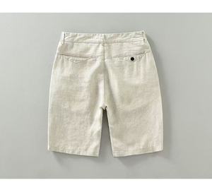 3XL 100% Lino Fábrica de China Pantalones de verano de alta calidad Pantalones cortos de vacaciones cómodos informales para hombres Pantalones cortos lisos de vocación informal para hombres - Product Image 2