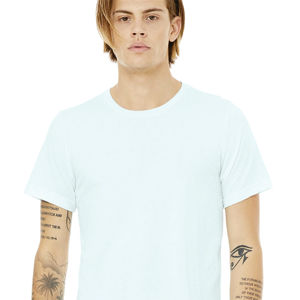 Airlume-Camiseta de manga corta Unisex, Camisa de algodón 50% rayón 25%, con anillo peinado, 40, 25% oz, azul hielo, 3,8 poliéster - Product Image 4