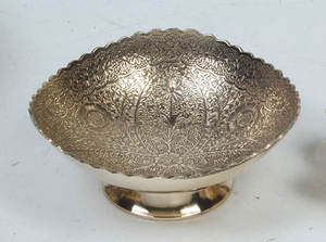 Bol de service en métal imprimé pour en-cas et desserts, style moderne, finition rouge, forme personnalisée, bol à fruits à prix abordable - Product Image 5