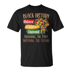 Camiseta para Mujer con la Frase 'Honoring Past Inspiring Future' para el Mes de la Historia Negra, Ropa Promocional Premium - Product Image 1