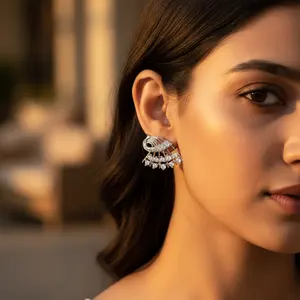 Pendientes de Plata con Circonita Cúbica Cristalina para Mujer - Product Image 3