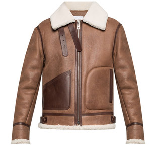 Chaqueta de cuero de piel para hombre con diseño OEM personalizado de alta calidad, cierre de cremallera transpirable de secado rápido, ropa informal de moda para invierno - Product Image 4