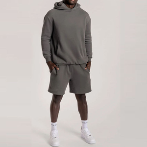 Conjunto de Sudadera con Capucha y Pantalones Cortos Unisex, Logotipo Personalizado, Felpa, Dos Piezas, para Hombre y Mujer, OEM ODM, Ropa Casual de Calle - Product Image 3