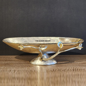 Ensemble de 3 bols décoratifs ronds en aluminium plaqué or pour la cuisine, la table, les mariages et les fêtes - Product Image 5