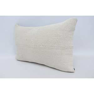 Almohada bordada Kantha de lana Beige de 16x24 pulgadas, patrón de corazón Floral Vintage tejido, estilo navideño de lujo con estampado de plantas de caramelo - Product Image 4