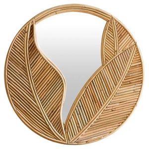 El más nuevo diseño 100% Espejo de ratán ecológico Colgante de pared Decoración de hotel para el hogar Ventas al por mayor de La India - Product Image 5