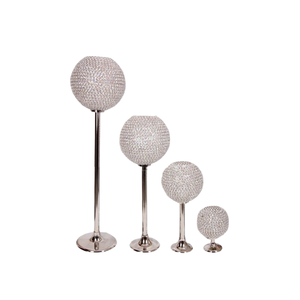 Vente en gros de nouveaux bougeoirs votifs de globe en cristal doré élégants faits à la main centres de table de mariage décoratifs pour la maison - Product Image 6