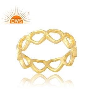 Anillo de Plata de Ley 925 chapado en oro de 18 quilates, joyería fina Demi para mujer, regalo para ella - Product Image 1