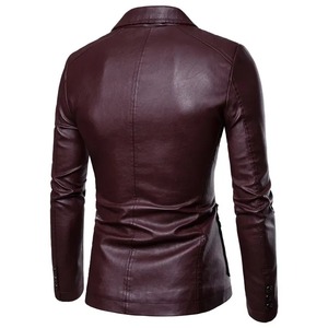 Manteau en cuir pour hommes style vestes décontracté formel lourd élégant à la mode classique Trench Coat Blazer bombardier de luxe veste pour hommes - Product Image 5