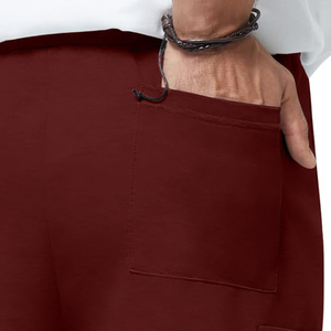 2025, venta al por mayor, pantalones cortos Cargo sólidos para hombre, cintura elástica, bolsillo para correr informal, logotipo personalizado, algodón, estilo callejero, transpirable, rápido - Product Image 4
