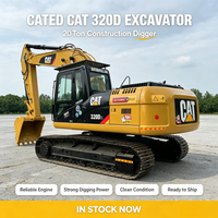 Excavatrice sur chenilles Caterpillar 320D, 20 tonnes, d'occasion, pour travaux de construction moyenne, excavatrice hydraulique Cat, engin de terrassement
