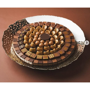 Conception de feuille en métal de haute qualité avec présentoir à Dessert en bois d'acacia pour les cadeaux de fête ou le décor d'événements - Product Image 6