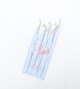 Pinzas para pestañas de volumen ruso de acero inoxidable de alta calidad, puntas finas estrechas, opciones de etiqueta privada sostenibles - Product Image 4