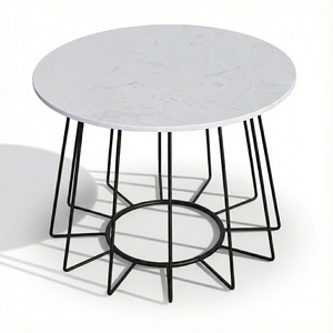 Table basse ronde avec plateau en céramique et structure en fer, catégorie de produits manteaux pour femmes TT68238 - Product Image 2