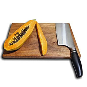 Planche à découper en bois de couleur naturelle faite à la main indienne la plus vendue pour bloc à découper les légumes d'ustensiles de cuisine - Product Image 1