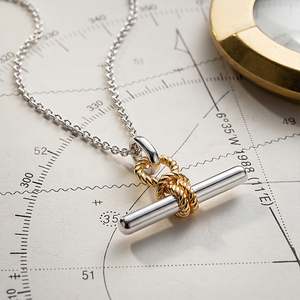 สร้อยคอแฟชั่นแบบมีชั้นๆ ลายปมรัก ทูโทน สไตล์เจลิยา แอนดี้ - Product Image 2