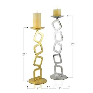 Hot Look Handmade Aluminum <b>Candle</b> Stick Holder Unique Shape <b>Candle</b> <b>Pillar</b> Holders Royal Wedding Decoration With Customized Logo - Product Image 5