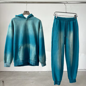 ชุดวอร์มแบบสวมหัวของผู้ชายชุดวอร์มแบบผูกขาชุดวอร์ม600gsm สำหรับผู้ชาย2ชิ้นใช้ได้ทั้งชายและหญิงชุดวิ่งโลโก้ออกแบบได้ตามต้องการ - Product Image 1