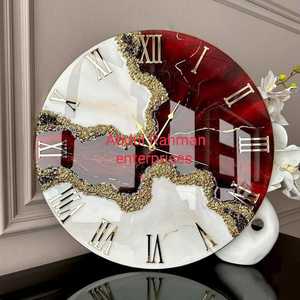 Resin <b>Art</b> Wall <b>Clock</b> for Home <b>Clock</b> for Decor || Home Premium Wall Handmade - Product Image 1