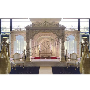 Stunning Bollywood <b>Wedding</b> Fiber Mandap Sydney <b>Fascinating</b> <b>Wedding</b> New Bollywood Mandap White Theme <b>Wedding</b> Bollywood Mandap NZ - Product Image 1