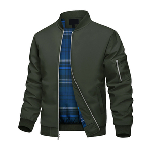 Veste de bombardier pour hommes adultes coupe-vent chaud hiver col montant bras fermeture éclair poche tenue décontracté Bomber veste avec service OEM - Product Image 1