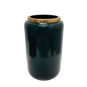 Florero hecho de hierro para decoración interior, florero de color verde y dorado, diseño americano, personalizado a granel para habitación - Product Image 4