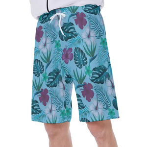 Short de basket-ball personnalisé pour hommes 100% coton solide décontracté imprimé par transfert de chaleur anti-UV séchage rapide taille élastique - Product Image 4
