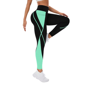 Womens High Waist Solid Seamless Summer Yoga Leggings <b>Tummy</b> <b>Control</b> Stretch Workout Running Gym Fitness Pants Pocket Activewear - Product Image 4