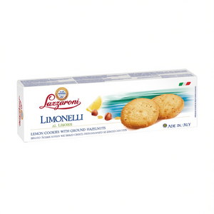 Limonelli Lazzaroni Sweet Fruity Flavor Drop Cookies 100g X 14pcs Semi-Soft Texture Box Italian <b>Confectionery</b> Ready to Eat - Product Image 2