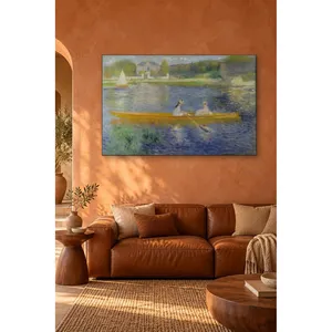 Impresión en lienzo de Fida Renoir: Barco amarillo en el Sena - Product Image 1