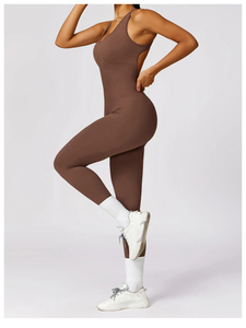 Custom Women Quick Dry One Piece Yoga <b>Jumpsuit</b> Running Sports Fitness Bodysuits Exercise <b>Workout</b> Yoga Sets - Product Image 4