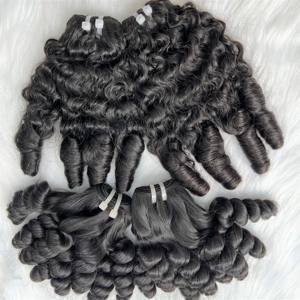 Venta al por mayor vietnamita rizado natural negro Remy cutícula alineada solo donante virgen para hacer extensión pelucas de cabello humano - Product Image 5