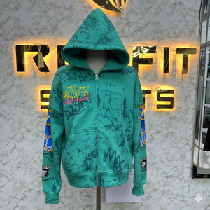 เสื้อฮู้ดซิปพิมพ์ลายหน้าจอที่ลูกค้าต้องการวัสดุสดใหม่ - Product Image 3