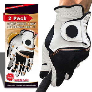 Gants de golf en cuir de mouton personnalisés en gros pour hommes, main droite, durables avec sangle de poignet réglable et logo personnalisé - Product Image 1