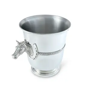 ถังน้ำแข็งโครเมียมลายค้อนดีไซน์เนอร์ งานแฮนด์เมดสุดหรู ระดับมืออาชีพ สีดำคู่ ZAHID EXPORTS - Product Image 3