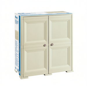 Armario de Plástico Omnimodus con 2 Puertas Abatibles Angora (80cm) KIT Móvil para Armarios Portátiles Tontarelli - Product Image 3